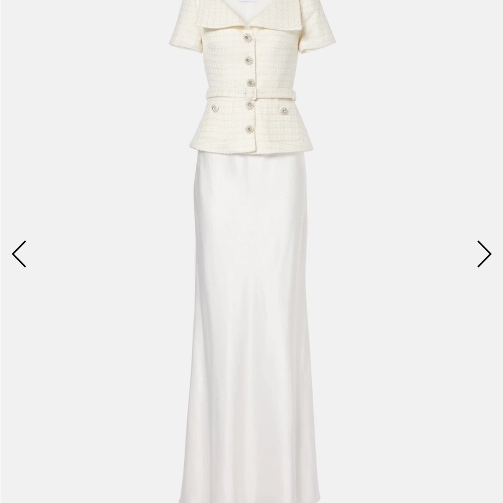Self-Portrait Boucle Tailored Gown